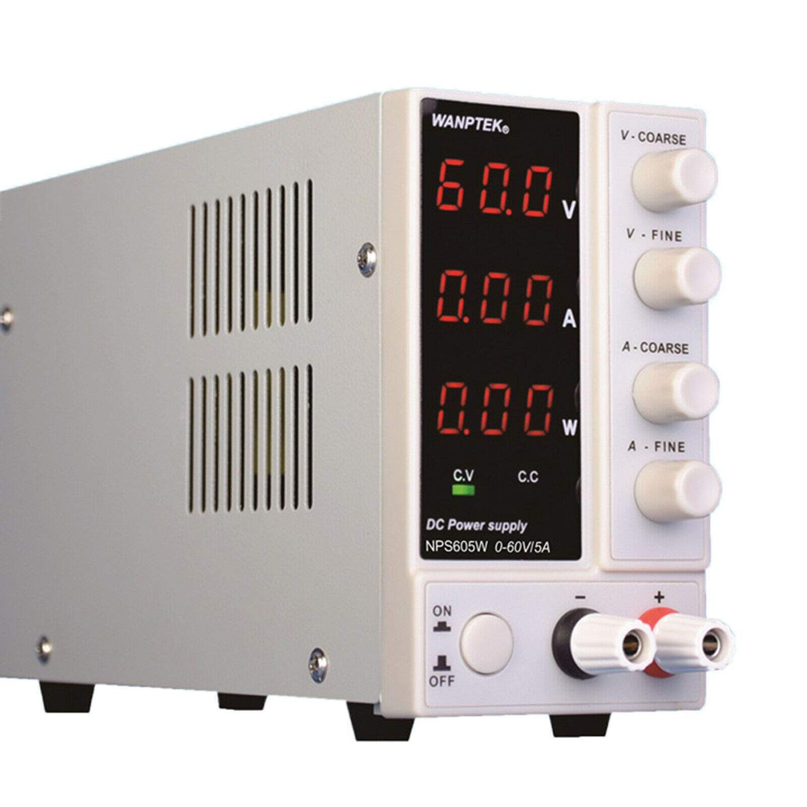 60V 5A Adjustable DC Power Supply - Precision Variable Regulated Lab Bench Linear Power Supply with Testing Cables | Ideal for Electronics Testing, DIY Projects & Laboratory Use