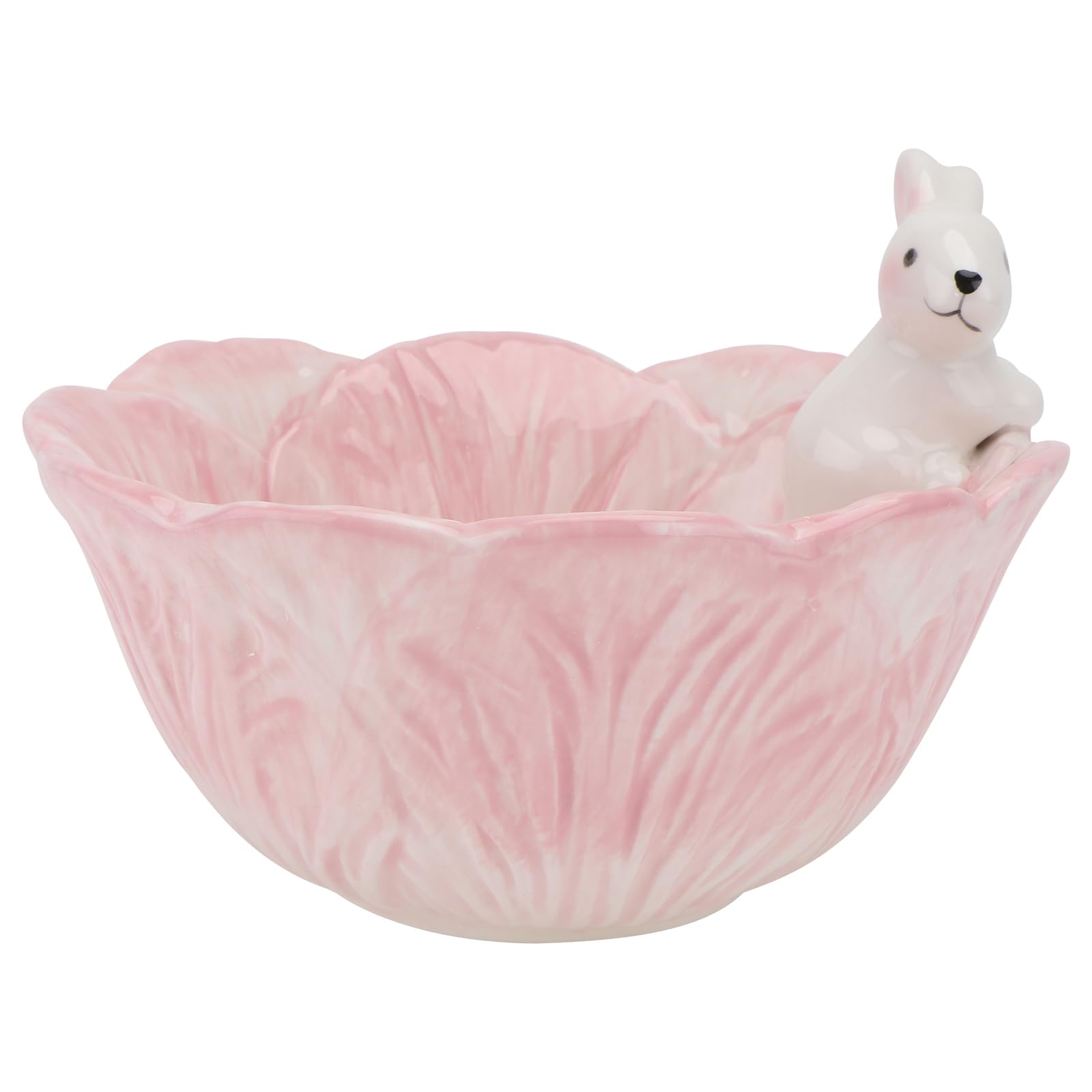 Easter Ceramic Bowl - Rabbit & Flower Design for Cereal, Salad, Rice, Pasta, Soup & Dessert | Food Storage Container | Perfect for Easter Party, Home Dining & Holiday Decor