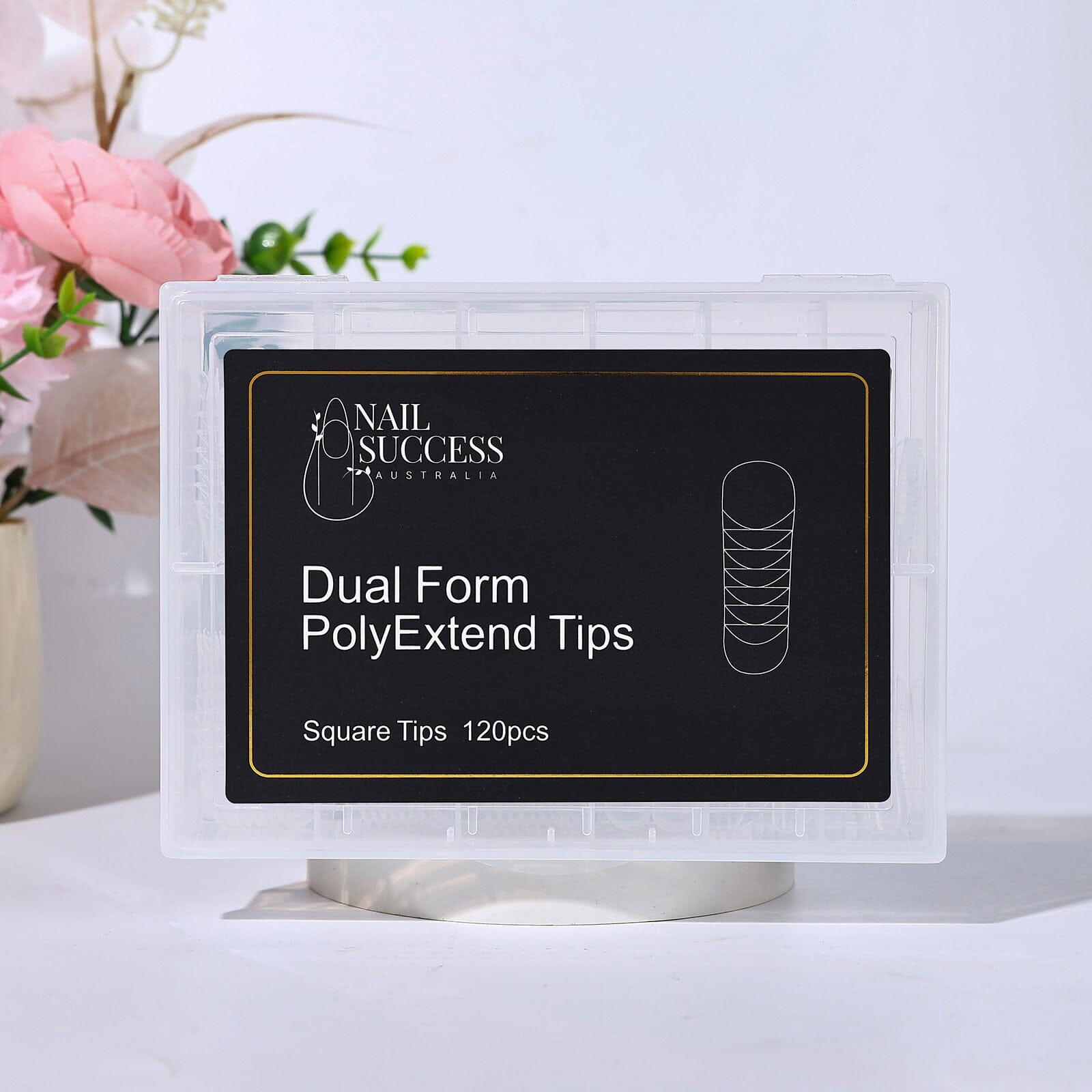 Dual Form PolyExtend Nail Tips 120pcs - Professional False Nails for Acrylic & Gel Extensions, Salon Quality Manicure & Pedicure Supplies - Perfect for Home DIY & Professional Nail Artists