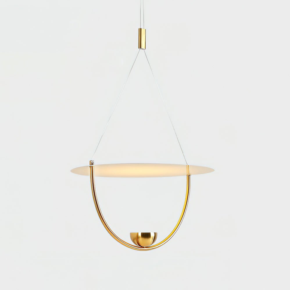 Aurelia Disc Pendant Lamp - Modern Scandinavian Hanging Light Fixture for Dining Room, Kitchen Island & Bedroom Lighting