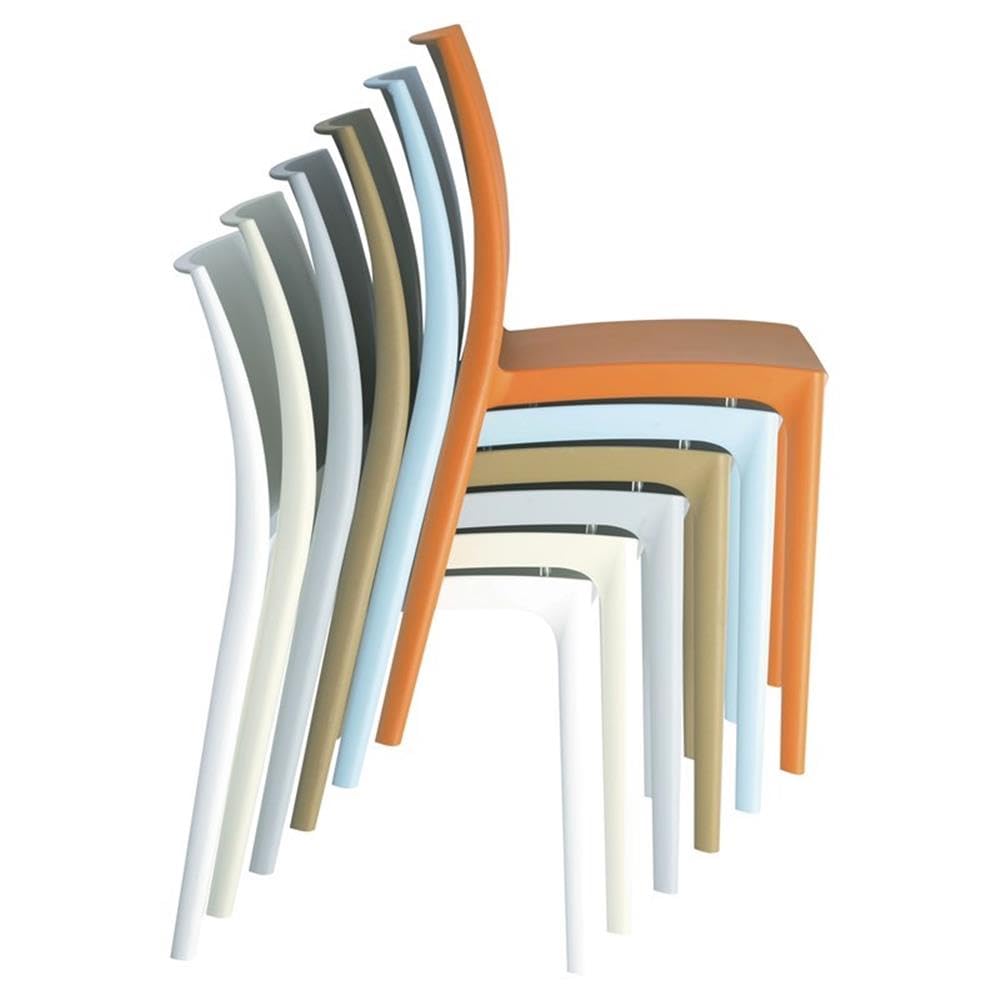 **Maya Patio Dining Chairs (Set of 2) - Silver Outdoor Furniture for Backyard, Garden, and Poolside Relaxation**