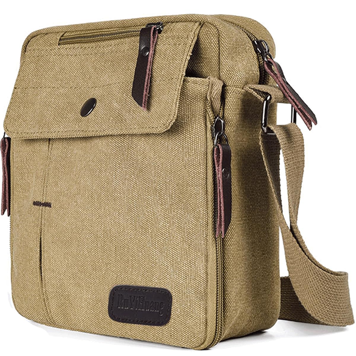 Stylish Unisex Canvas Messenger Bag - Compact Crossbody Shoulder Bag with Multiple Pockets for Travel, Work & Daily Use | Perfect for Men & Women