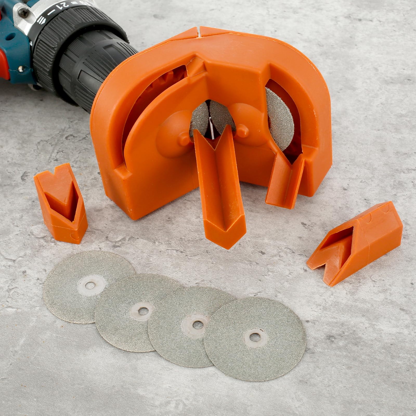 Multipurpose Drill Bit Sharpener & Grinder Tool - Works with Power Drills for HSS, Carbide, Twist & Cobalt Bits | Professional Drill Bit Sharpening Kit for DIY & Workshop Use
