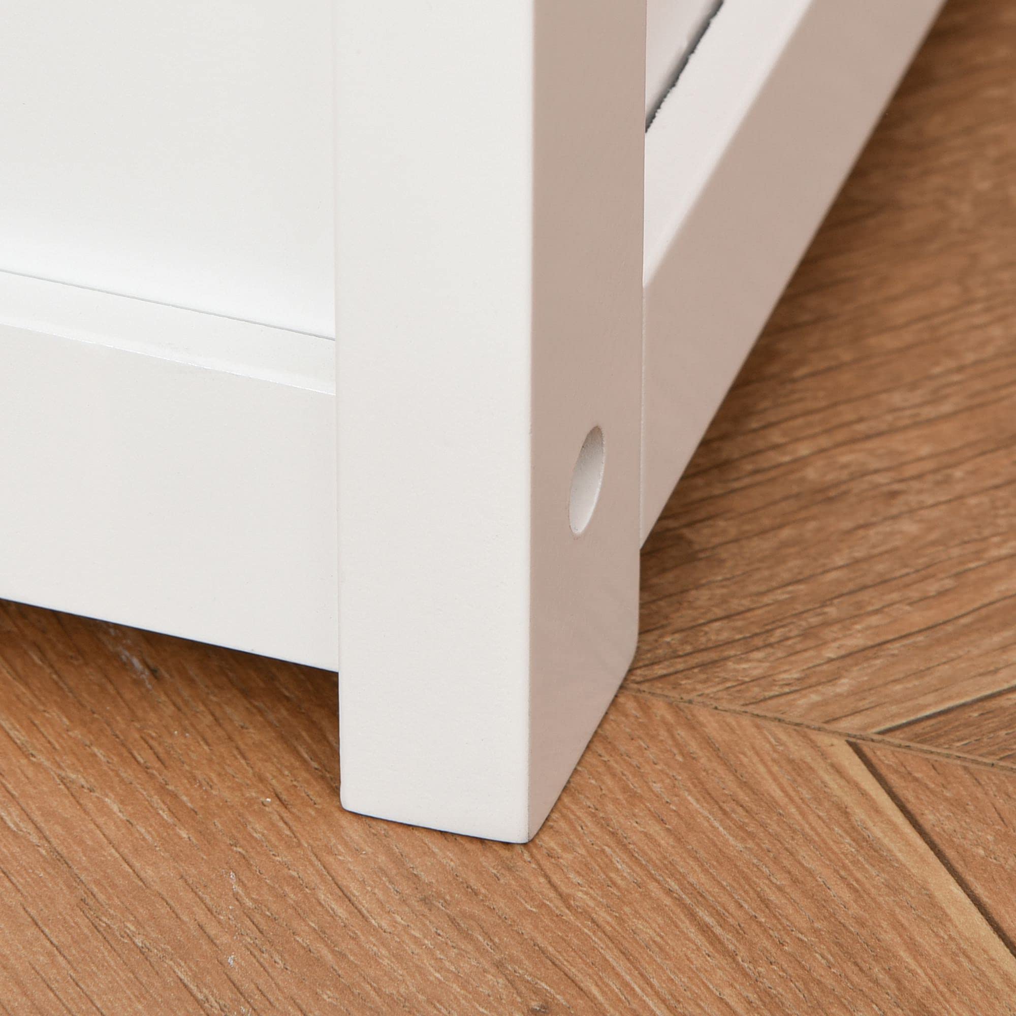 Qaba White Toddler Toy Storage Bench - 27L Large Capacity Kids Organizer with Seat, Playroom & Bedroom Furniture for Toys, Books & Clothes | Perfect for Toddler Play Areas, Daycare Centers & Home Organization