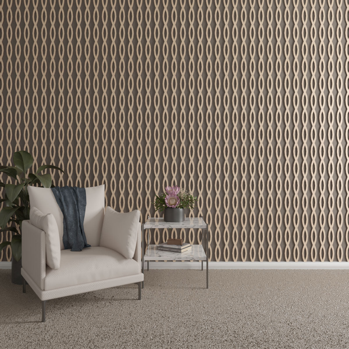 Rakaia Adjustable Wood Slat Wall Panel Kit - DIY Modern Acoustic Wall Decor for Living Room, Bedroom & Office