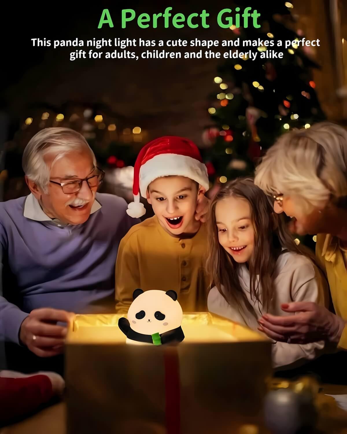 Rechargeable Dimmable Silicone Panda Night Light with Timer - Cute LED Animal Lamp for Kids Room, Nursery & Bedroom Decor | Soft Squishy Kawaii Desk Light for Baby, Children & Adults | Perfect for Nighttime Feeding, Reading & Relaxation