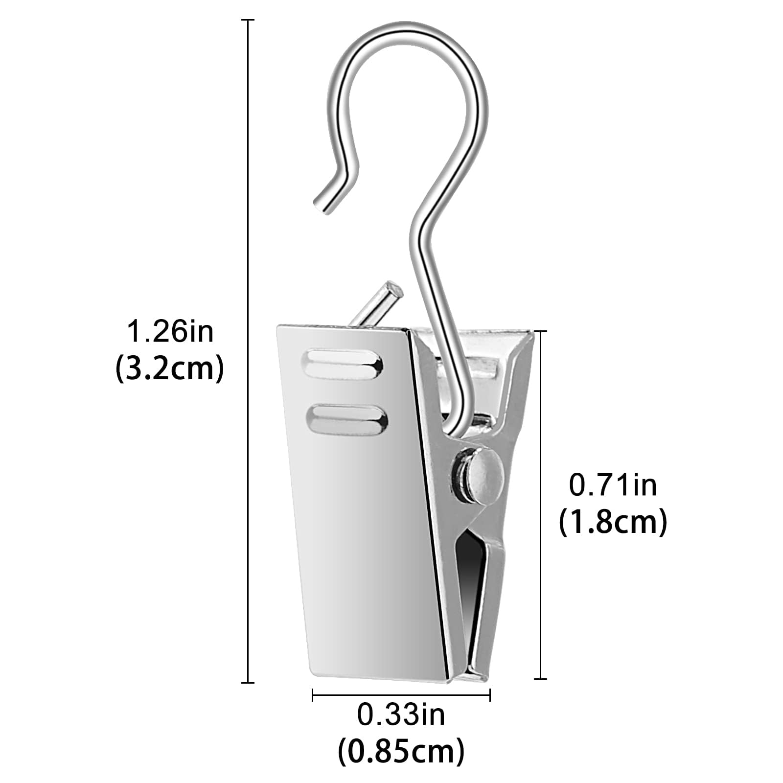 BOWNDY 32 Pack Curtain Clips with Hooks - Heavy Duty Hanging Clips for Drapes, Photos, Home Decor, Christmas Lights & Outdoor Party Decorations - Perfect for Bedroom, Living Room, Wedding & Holiday Decor