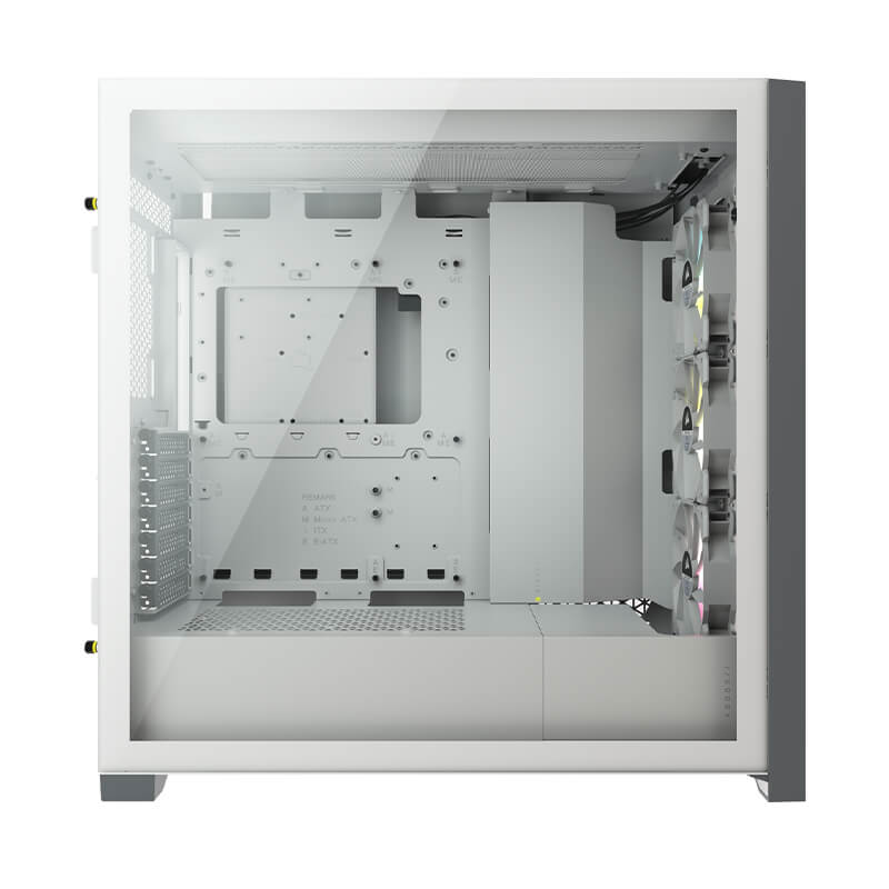 Corsair iCUE 5000X RGB Tempered Glass Mid Tower ATX PC Case - White | High Airflow Design with 3 RGB Fans | Perfect for Gaming Rigs & Workstation Builds