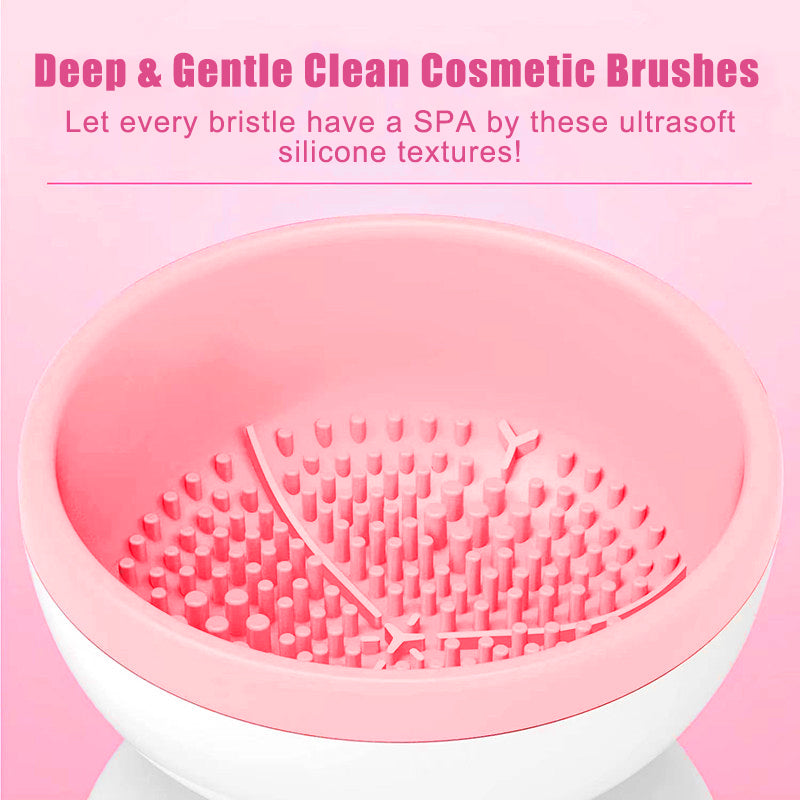 Electric Makeup Brush Cleaner Machine - Portable USB Cosmetic Brush Cleaning Tool for Automatic Washing - Perfect for Travel, Home & Salon Use