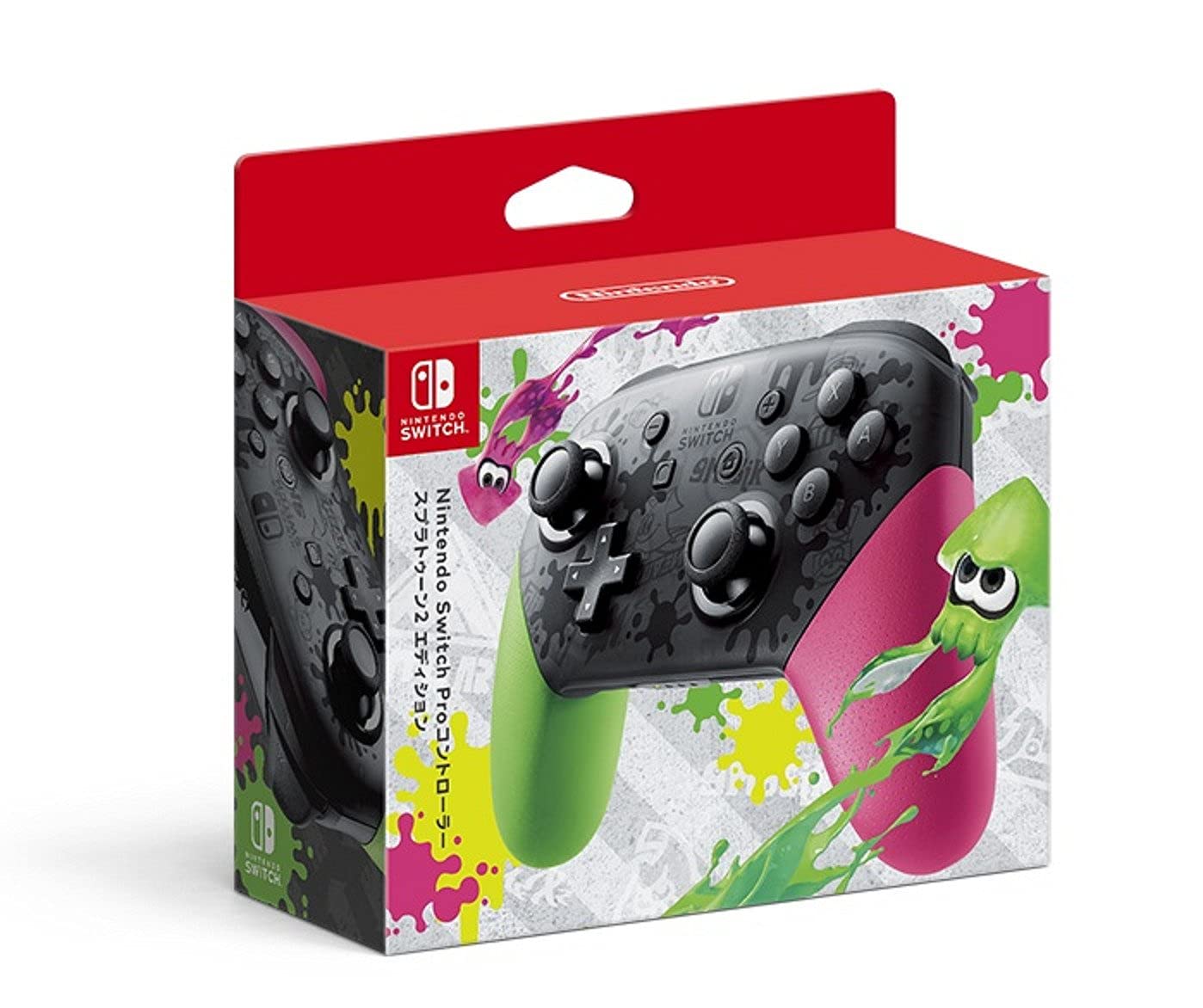 Nintendo Switch Splatoon 2 Pro Controller - Japanese Import (Renewed) - Perfect for Competitive Gaming & Splatoon 2 Enthusiasts