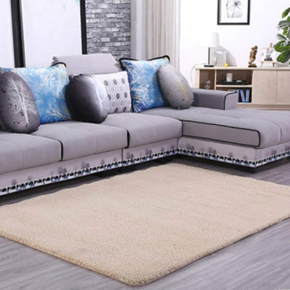 Premium Soft Shag Area Rug - Non-Slip Plush Rectangular Carpet for Living Room, Bedroom & Nursery - Modern Home Decor Indoor/Outdoor Runner (3'x5', Khaki) - Perfect for Cozy Spaces, Kids Play Areas & High-Traffic Zones