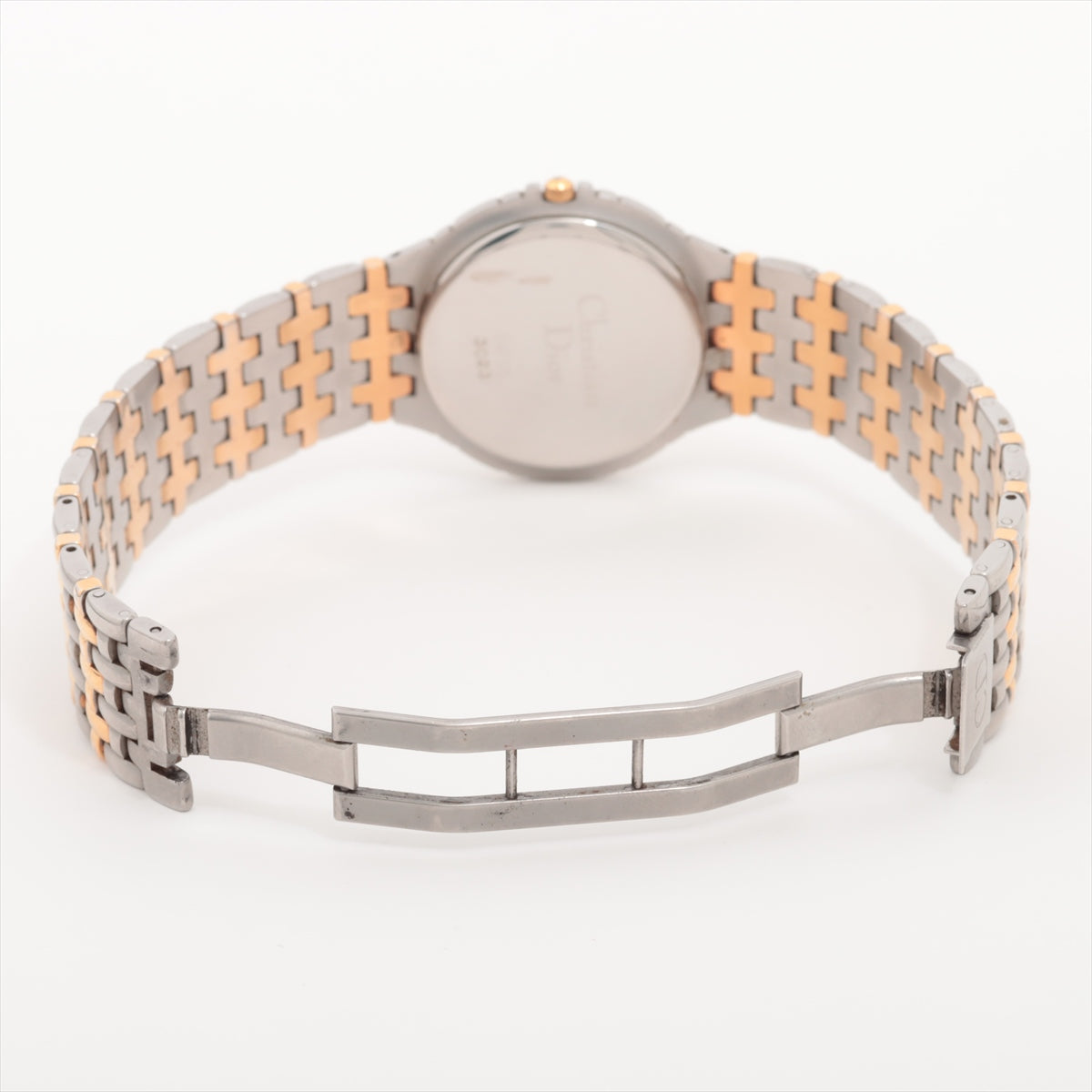 Christian Dior Round Two-Toned Quartz Watch for Women - Luxury Gold & Silver Stainless Steel Dress Watch - Perfect for Business, Party & Special Occasions