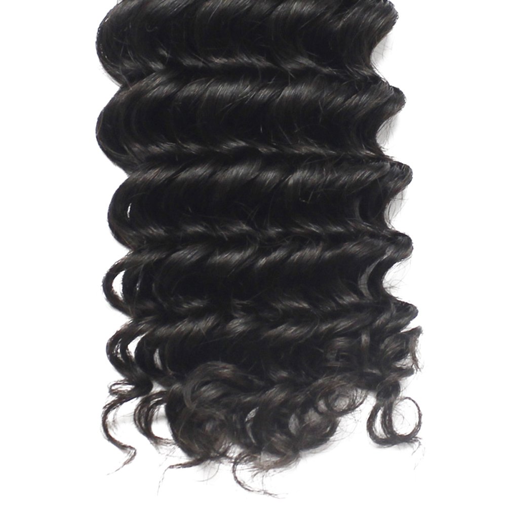 9A Unprocessed Virgin Brazilian Deep Wave Human Hair Extensions Bundle - 3pcs/Lot (16, 16, 18 Inches) for Weaving & Styling | Perfect for Daily Wear, Parties & Special Occasions