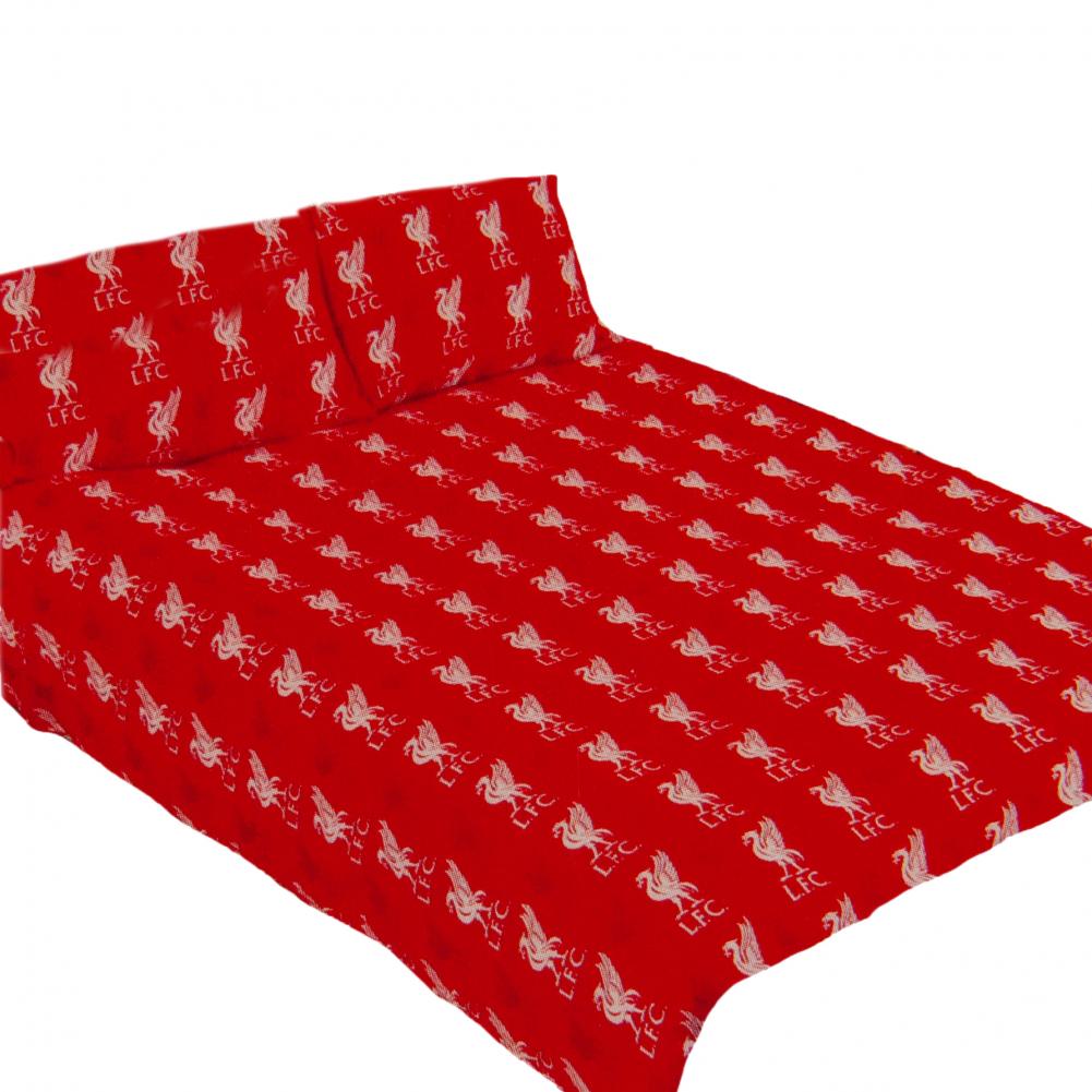 Liverpool FC Double Duvet Cover Set - 100% Cotton Football Bedding for Fans - Perfect for Bedrooms, Dorms & Game Day Decor