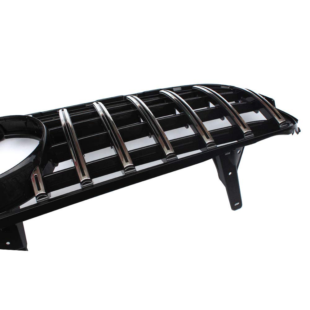 AMG Style Front Grille for Mercedes Benz GLC Class W253 GLC300 GLC350 - Silver Mesh Grill Upgrade | Perfect for Car Customization & Off-Road Adventures
