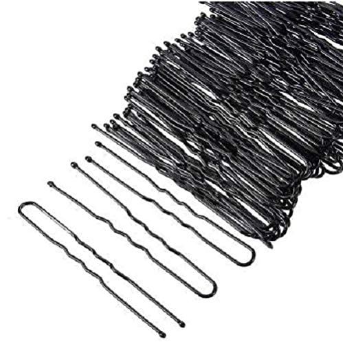 NURAT® 100-Pack U-Shaped Hair Pins - 2 Inch Black Bobby Pins for Updos, Buns & Hairstyling | Secure Hair Clips for Wedding, Prom & Everyday Use