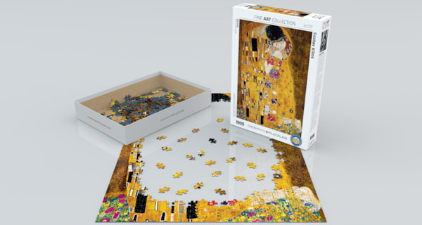 Eurographics 1000-Piece Jigsaw Puzzle - Gustav Klimt's The Kiss - Premium Art Puzzle for Adults & Teens - Perfect for Home Decor, Relaxation & Family Game Night