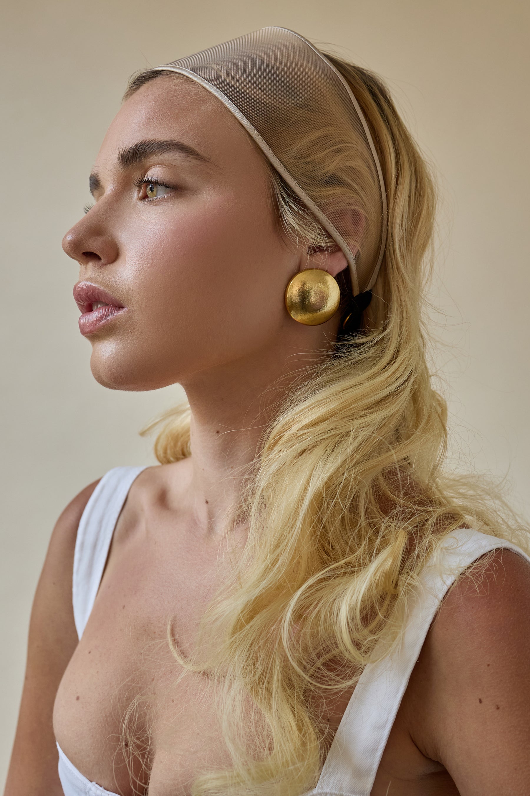 Kelly Dome Stud Earrings for Women - Minimalist Gold Plated Hoop Earrings for Everyday Wear | Perfect for Work, Date Night & Gifting