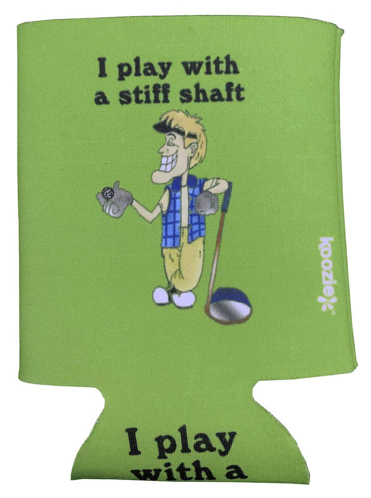 Funny Golf Towel with Stiff Shaft Design - Poker Chip & Can Cooler Set | Perfect for Golf Courses, Driving Ranges & Tailgating Parties
