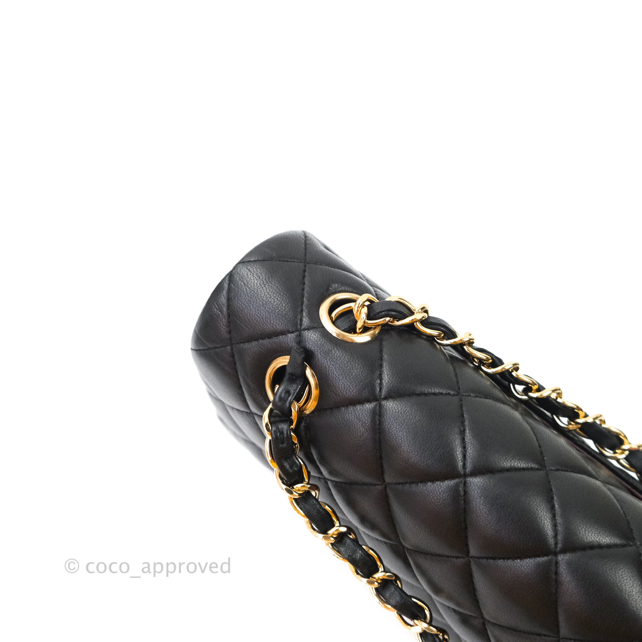 Chanel Classic Medium Double Flap Bag Black Lambskin Gold Hardware - Luxury Designer Handbag for Women, Perfect for Work, Evening Events & Special Occasions