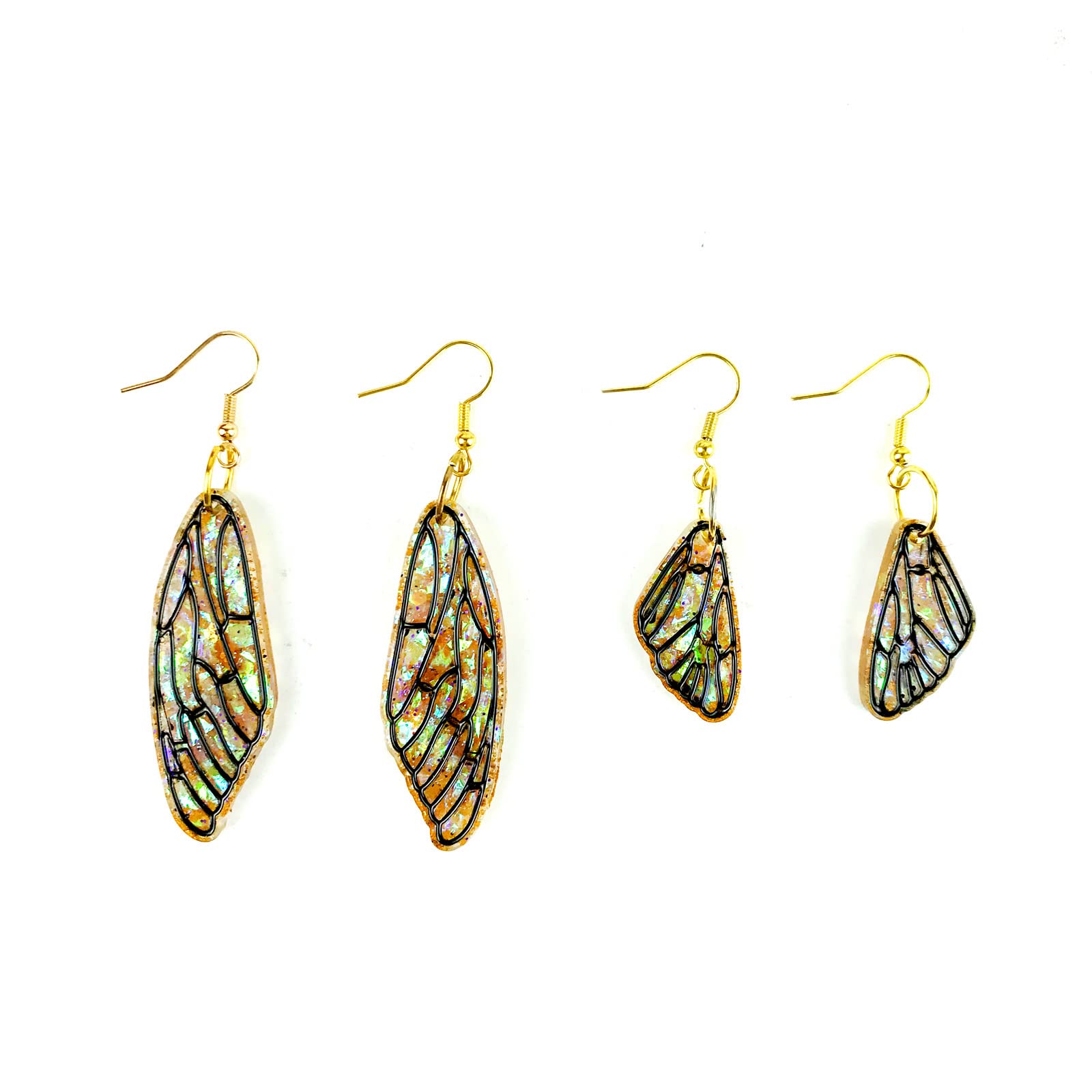2Pcs Fairy Wings Resin Earring Molds - Butterfly Wings Silicone Jewelry Molds for DIY Earrings, Necklace Pendants & Craft Gifts - Perfect for Resin Art, Handmade Jewelry Making & Unique Gift Ideas