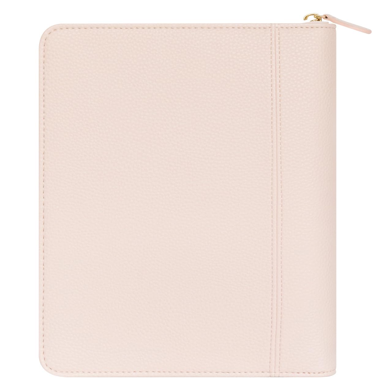 FranklinCovey Millie Simulated Leather Zipper Binder - Classic Seashell Pink Organizer for School, Office & Business | Premium Faux Leather Portfolio with Secure Zipper Closure