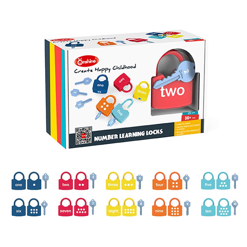 Willcome Kids Learning Locks with Keys - Numbers Matching & Counting Montessori Toys for Toddlers Ages 3+ | Early Math Educational Games for Preschool Classroom & Homeschool Learning Activities