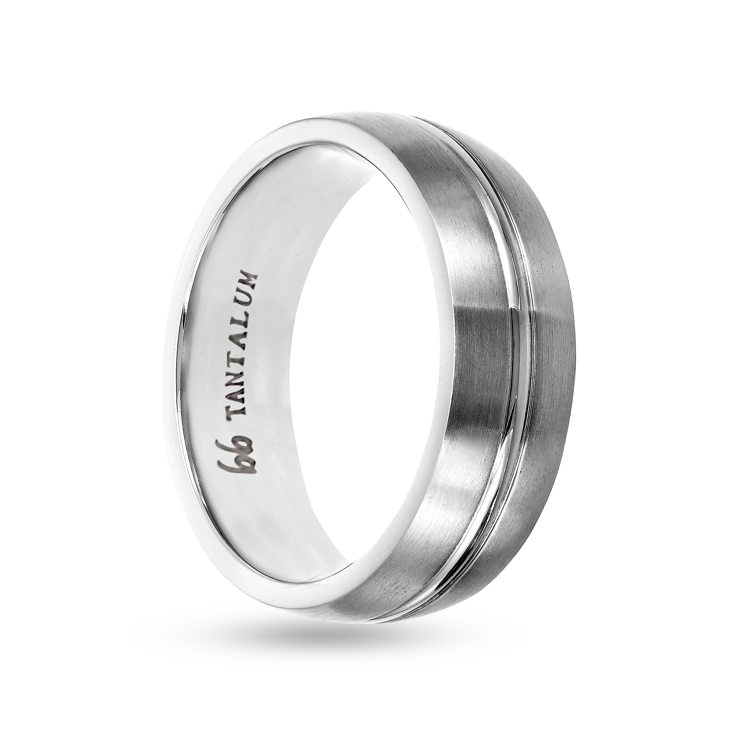 Boston Bay Tantalum Comfort Fit Men's Wedding Band & Fashion Ring - 7mm & 8mm Width Options - Hypoallergenic Durable Metal for Everyday Wear - Perfect for Weddings, Anniversaries & Special Occasions