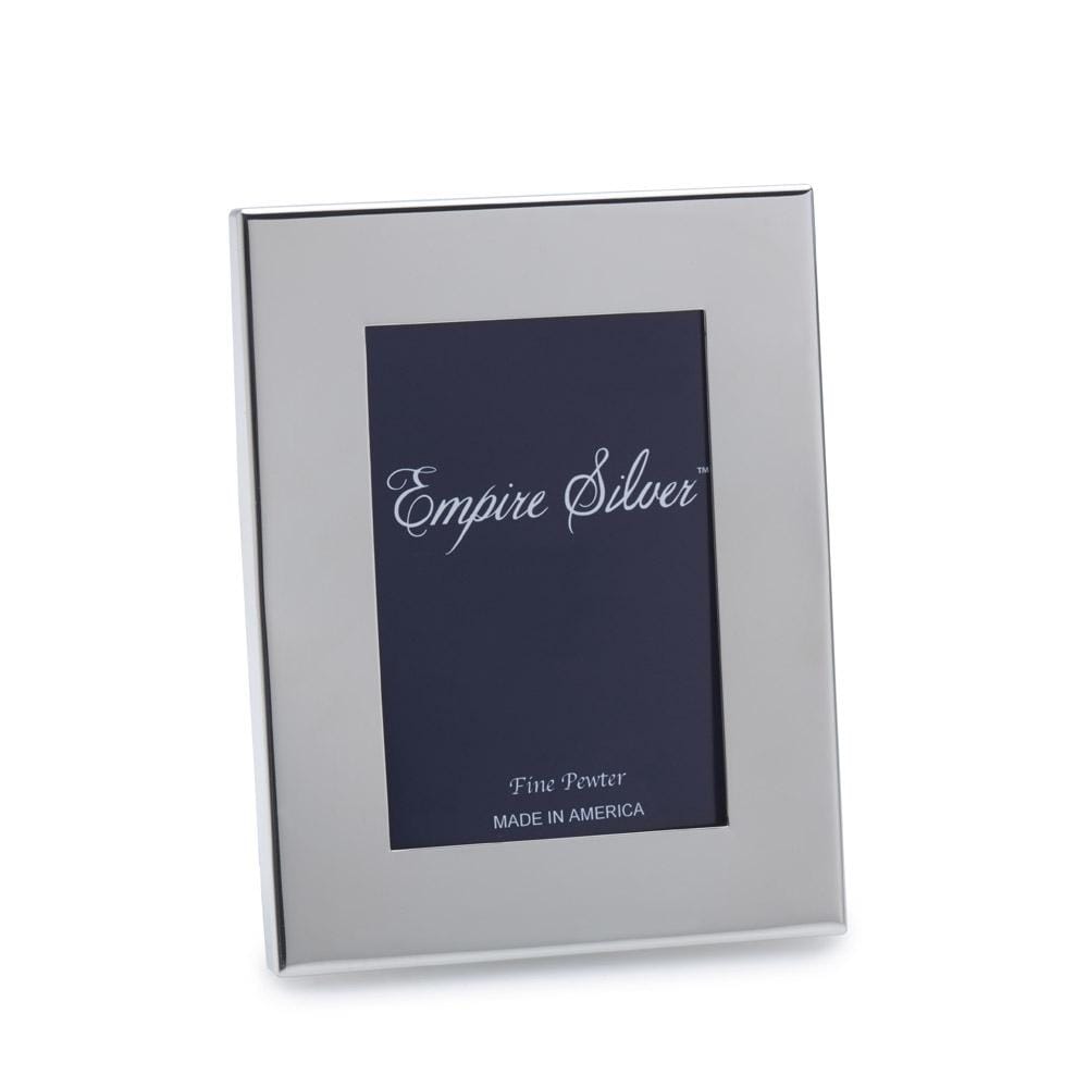 Elegant Wide Border Pewter Picture Frame - Perfect for Displaying Family Photos, Artwork, and Home Decor