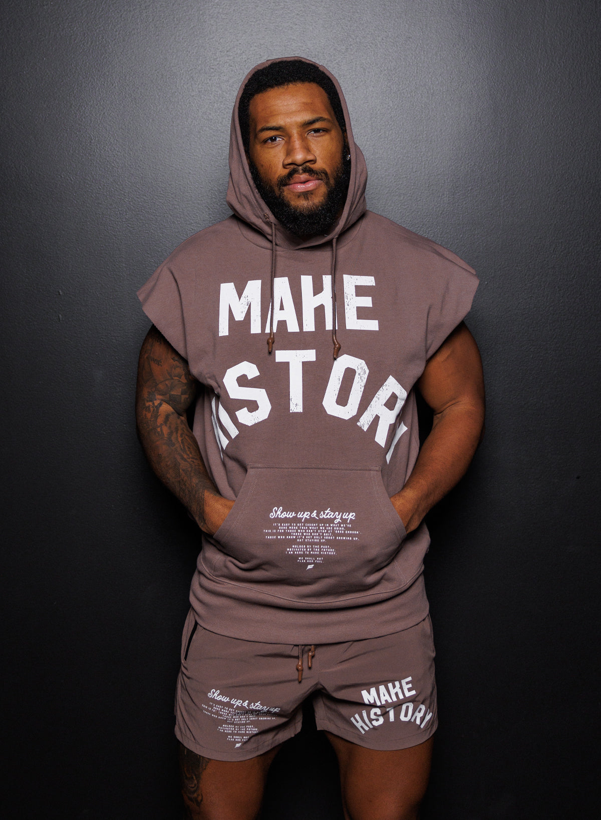MAKE HISTORY Sleeveless Hoodie for Men & Women - Lightweight & Breathable Workout Top - Perfect for Gym, Running & Outdoor Activities