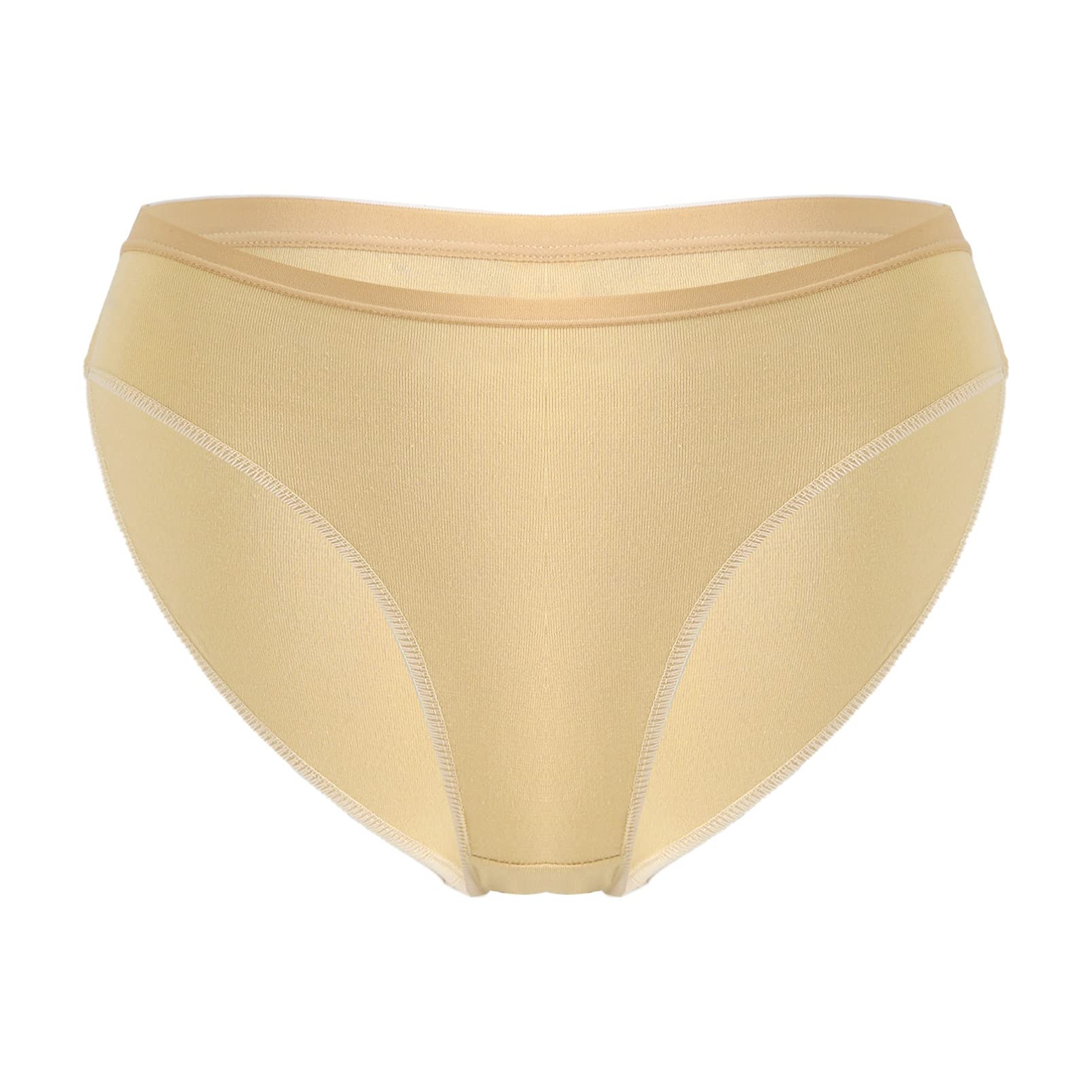 dPois Women's High Cut Sport Briefs - Cotton Ballet Dance Underwear for Yoga, Gym & Workout - Breathable Comfort Workout Panties for Active Women