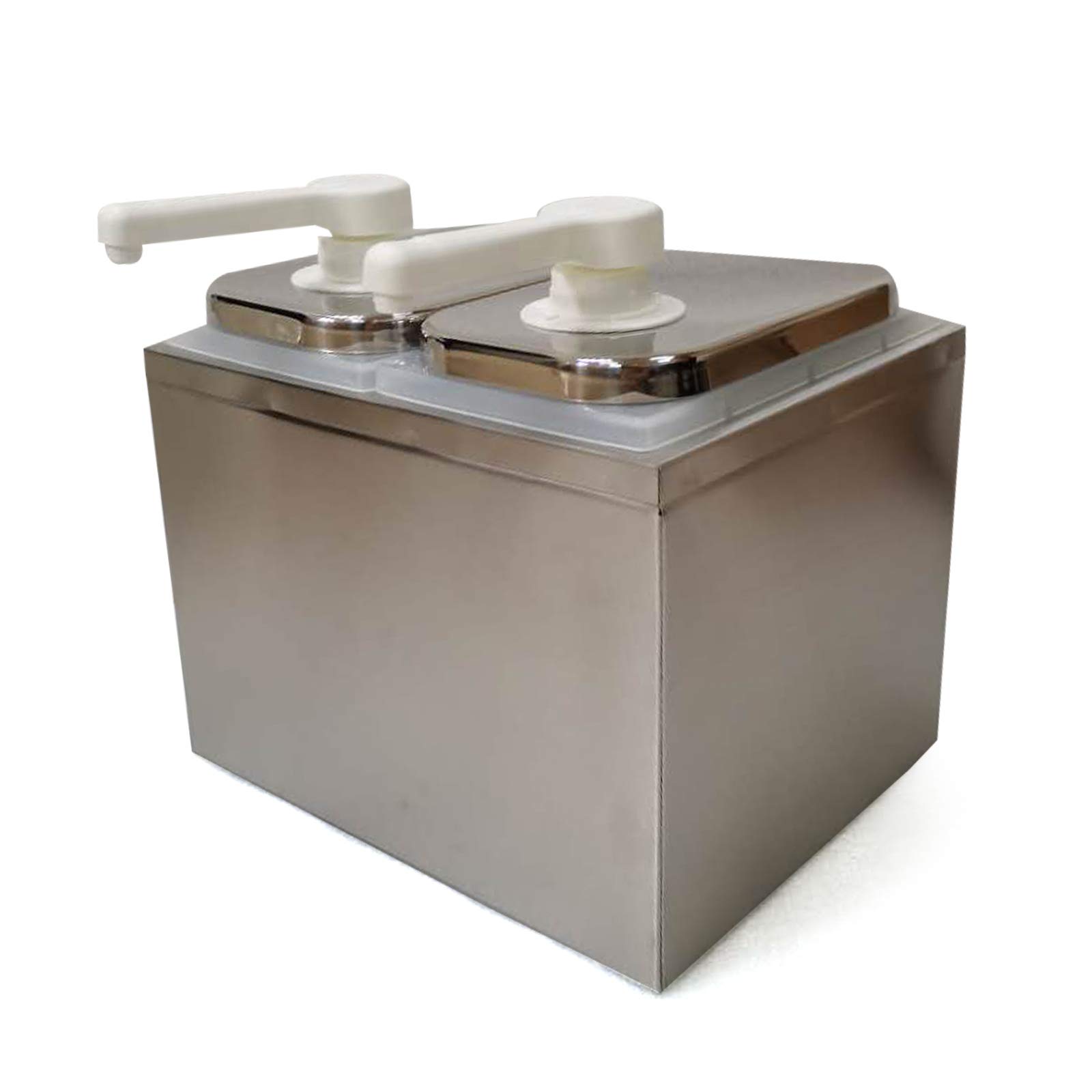 Stainless Steel Sauce Pump Dispenser for Ketchup, Salad & Jam - 2 Head