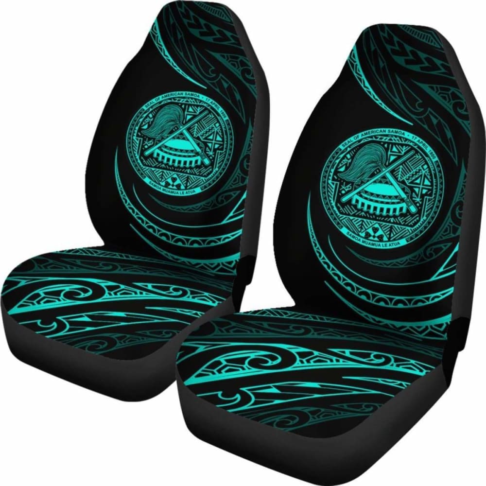 Premium American Samoa Car Seat Covers - Turquoise Frida Style (Model 105905) for Cars, SUVs & Trucks | Waterproof & Comfortable Seat Protectors for Travel, Commuting & Road Trips