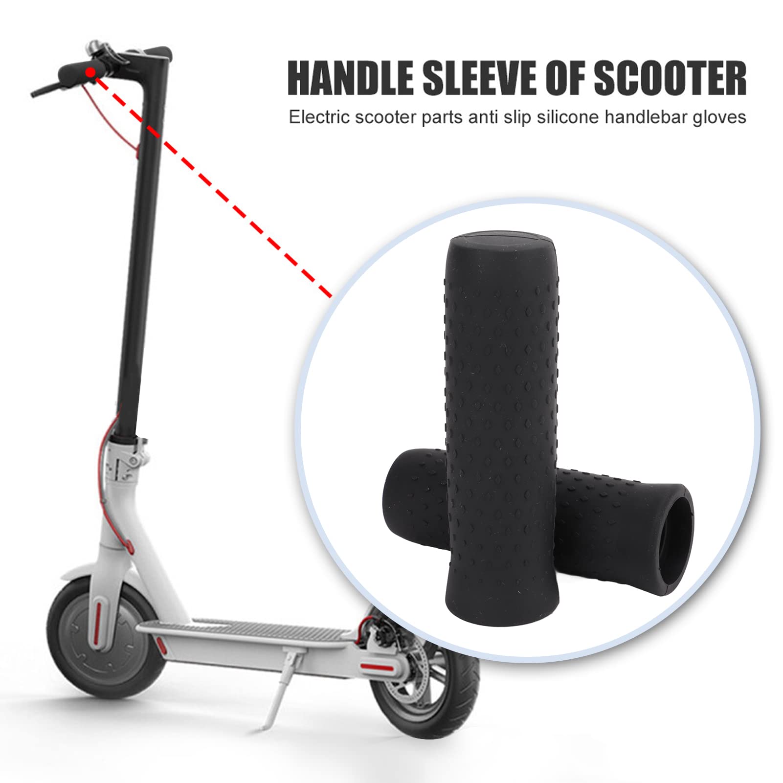 Premium Silicone Electric Scooter Handlebar Grips - Non-Slip Comfort Handle Covers for Ninebot MAX G30 - Perfect for Commuting, Urban Riding & Outdoor Adventures