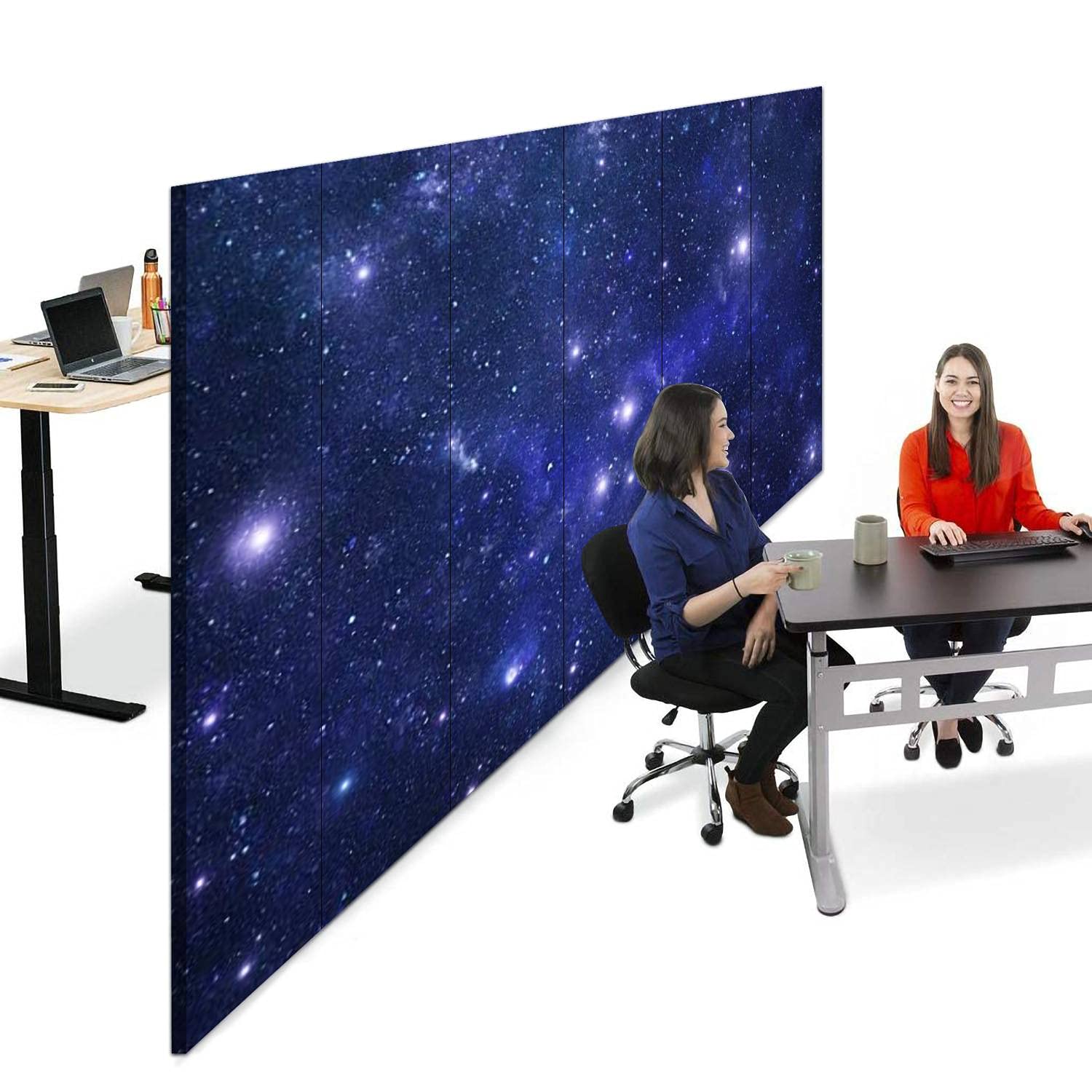 6-Panel Canvas Room Divider Screen with Taurus Zodiac Constellation Design - Foldable Privacy Partition & Wall Separator for Bedroom, Office, or Studio Spaces
