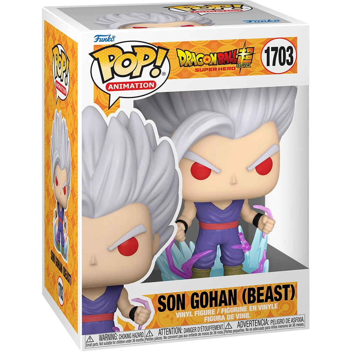 Dragon Ball Super: Super Hero Son Gohan (Beast) Funko Pop! Vinyl Figure #1703 - Collectible Anime Action Figure for Fans & Gift Idea | Perfect for Display, Anime Collections & Dragon Ball Merchandise