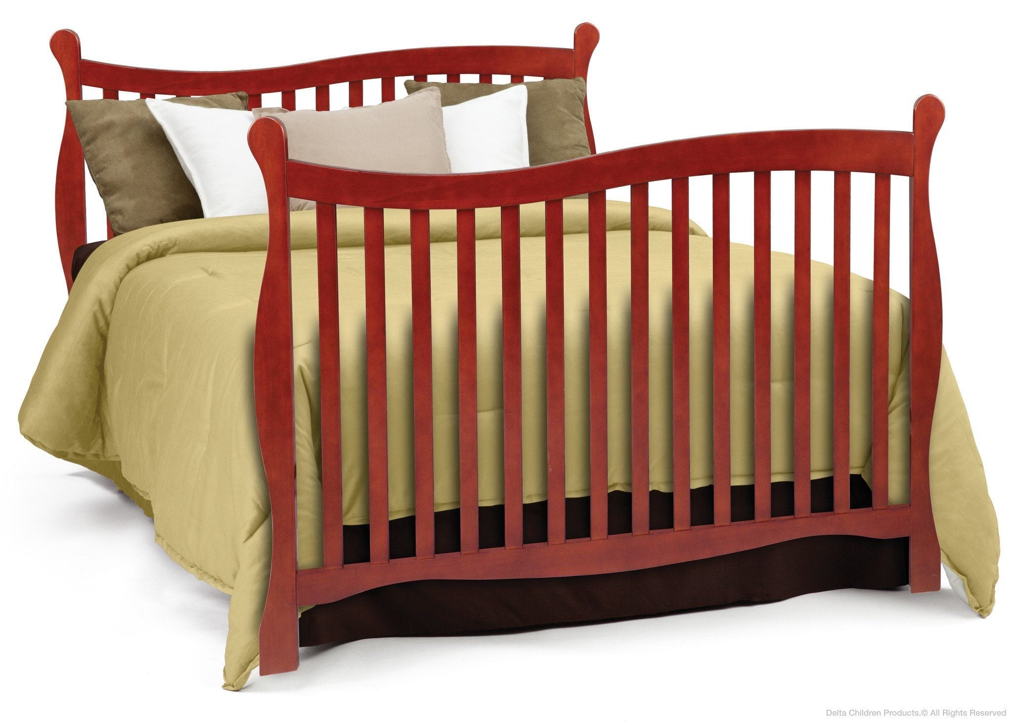 Brookside 4-in-1 Convertible Baby Crib - White Nursery Furniture for Newborn to Toddler Bed | Perfect for Modern Nursery, Bedroom & Daycare Use