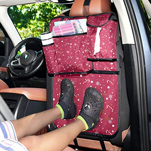 WELLDAY Car Backseat Organizer with Multiple Pockets - Trunk Storage Travel Accessories for Kids & Toddlers - Kick Mats Protector for Seats (1PC) - Perfect for Road Trips, Family Travel & Daily Commute