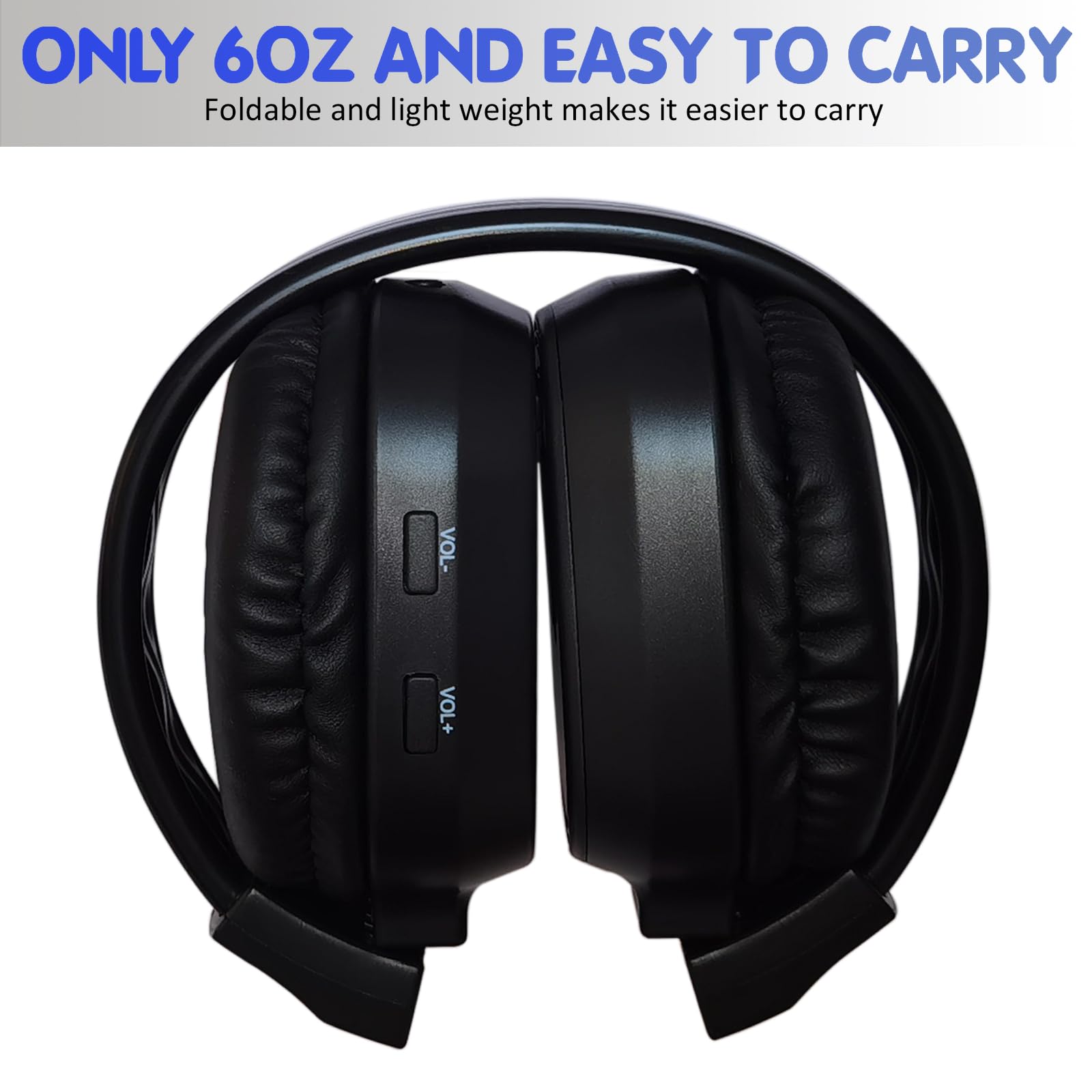 Portable FM Radio Headphones with LED Display - Lightweight Wireless Headset with Soft Ear Cushions for Walking, Jogging, Gym & Office Use - Clear Reception FM Receiver (AAA Batteries Not Included)