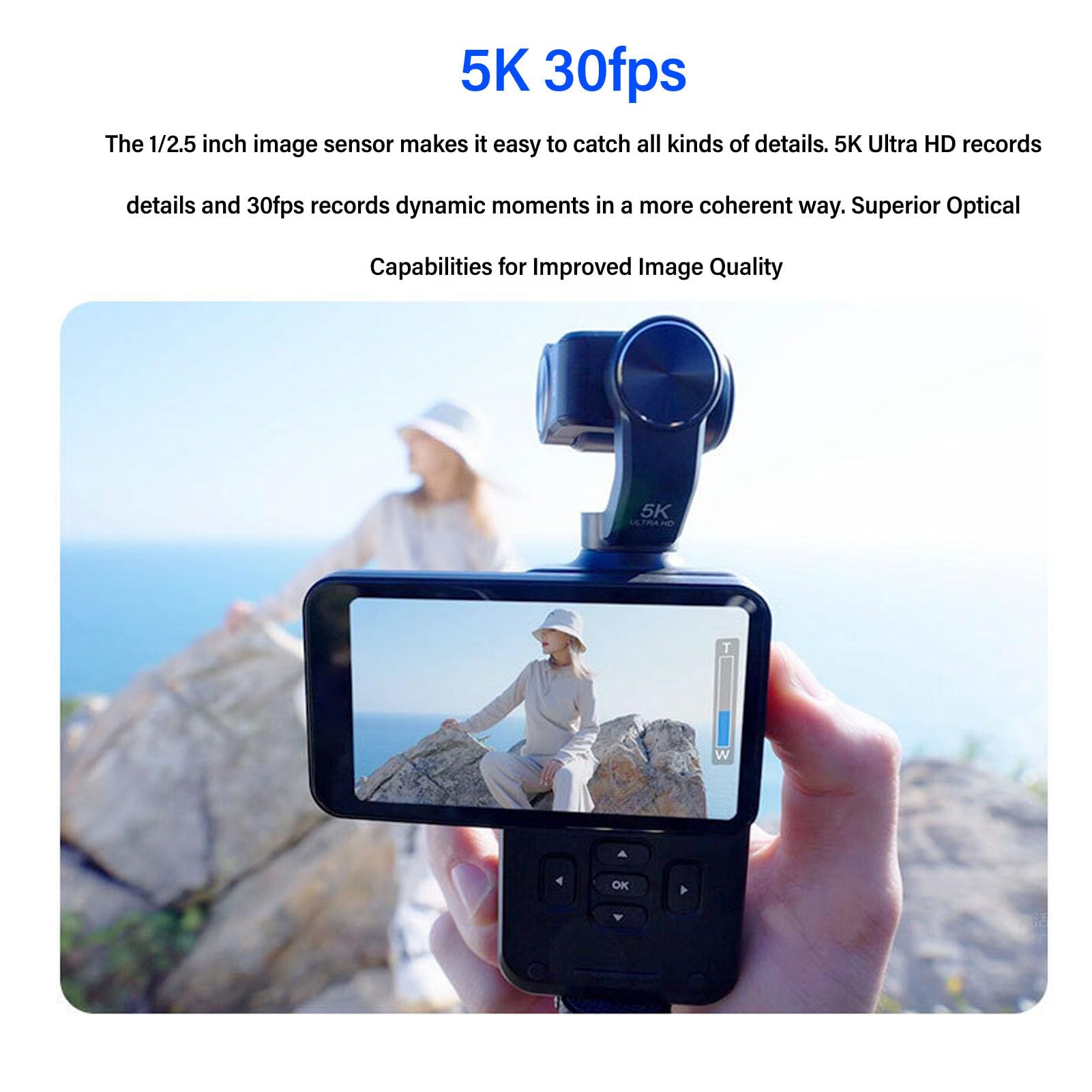 5K Video Camera Camcorder, 48MP 30FPS IR Night Vision Vlogging Camera with 3.5