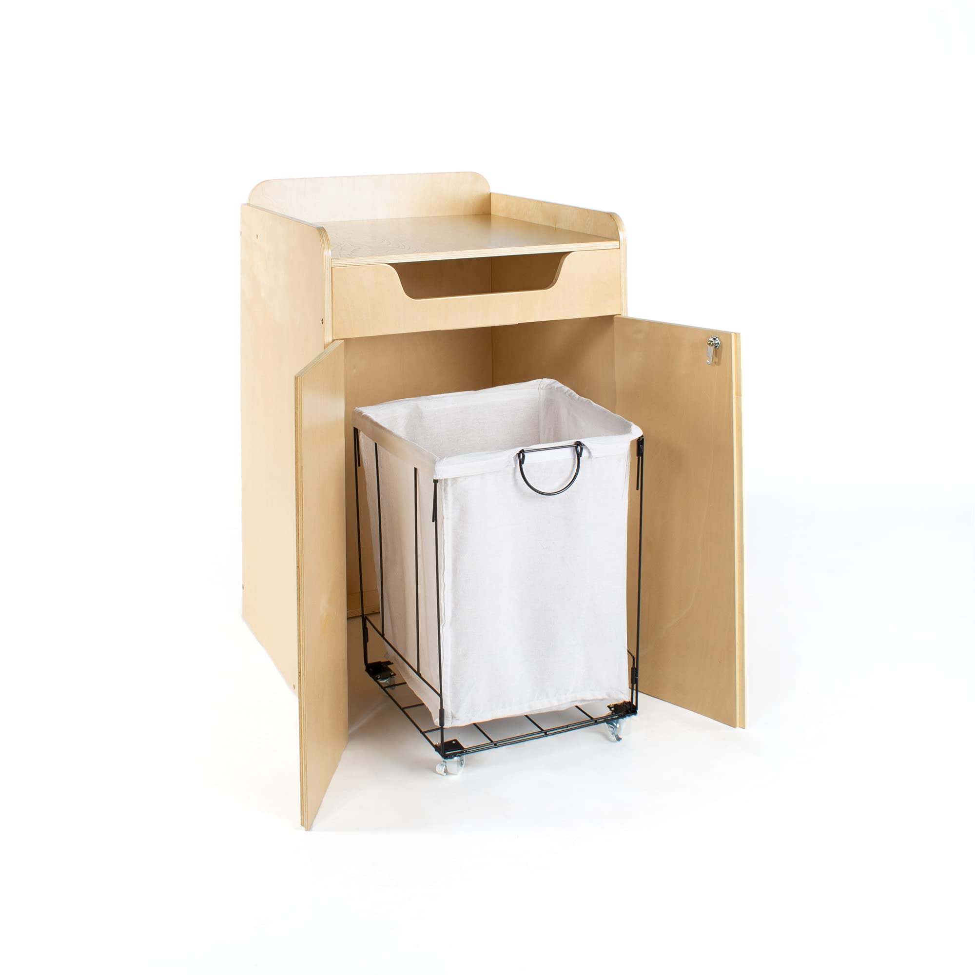 Guidecraft Wooden Rolling Book Drop with Casters - Library & Media Storage Unit for Office, School & Home Organization | Perfect for Classrooms, Playrooms & Home Libraries