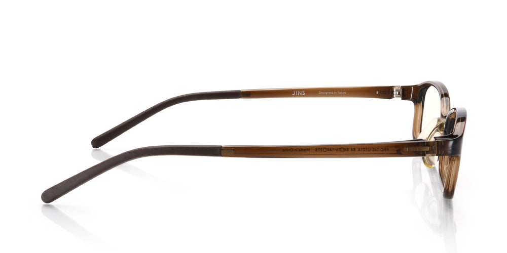 JINS SCREEN Boxed U101 Brown 84 - Lightweight & Stylish Blue Light Blocking Glasses for Computer, Gaming, and Office Use