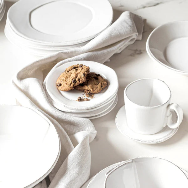 Premium White Porcelain Dinner Plates - Elegant & Durable 10.5