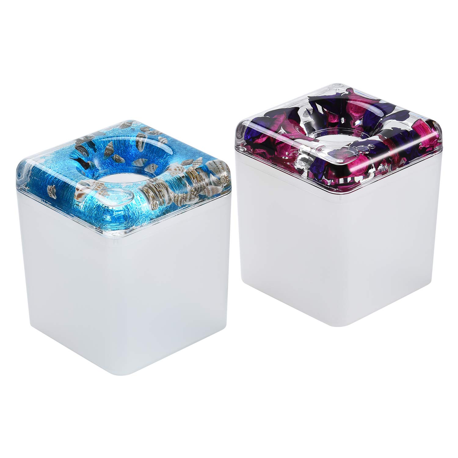 3D Floating Acrylic Tissue Holder - Modern Bathroom & Office Decor