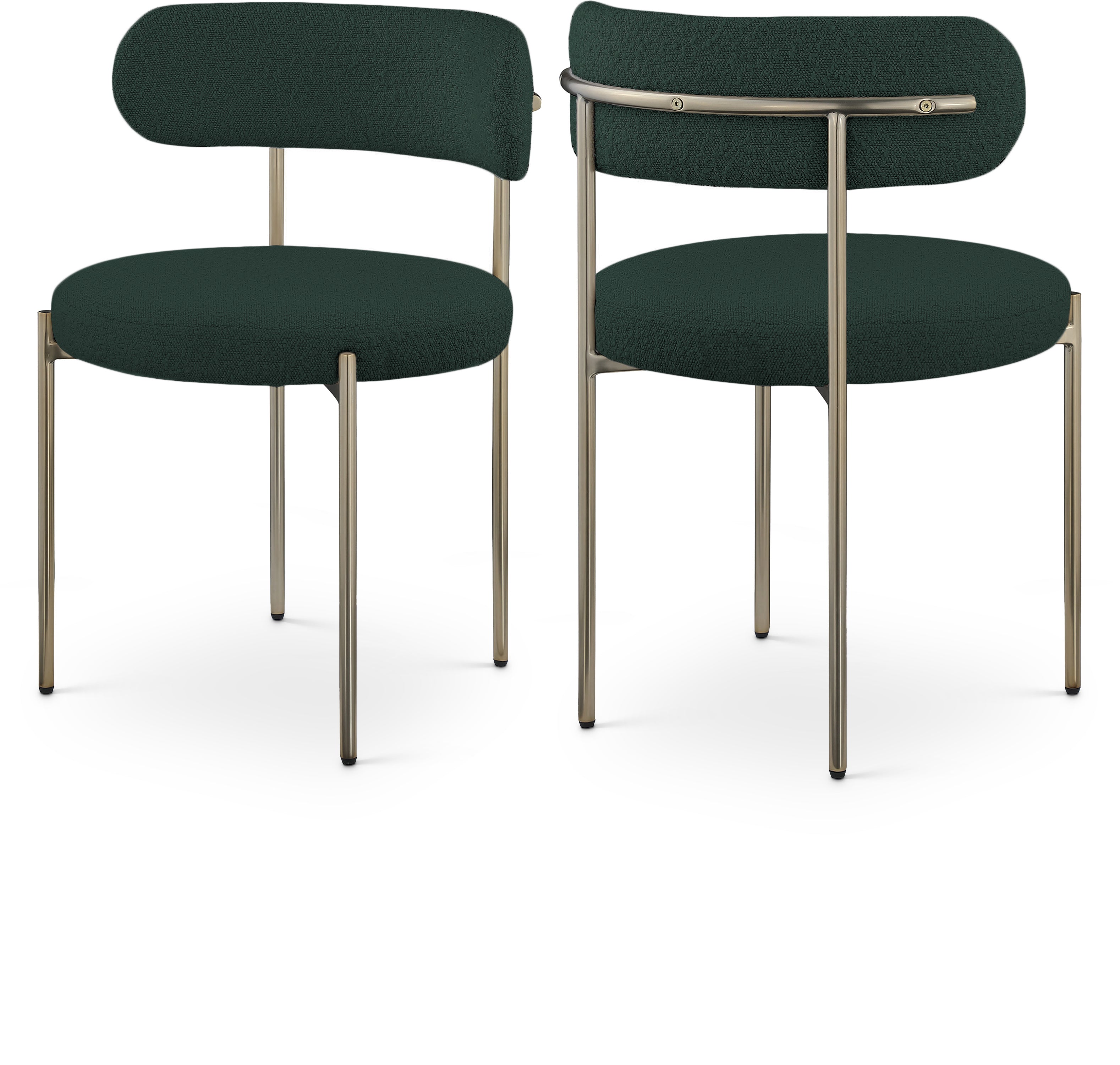 Luxury Boucle Fabric Dining Chair - Modern Upholstered Accent Chair for Kitchen, Dining Room & Office - Soft & Comfortable Mid Century Design - Perfect for Home Decor & Entertaining