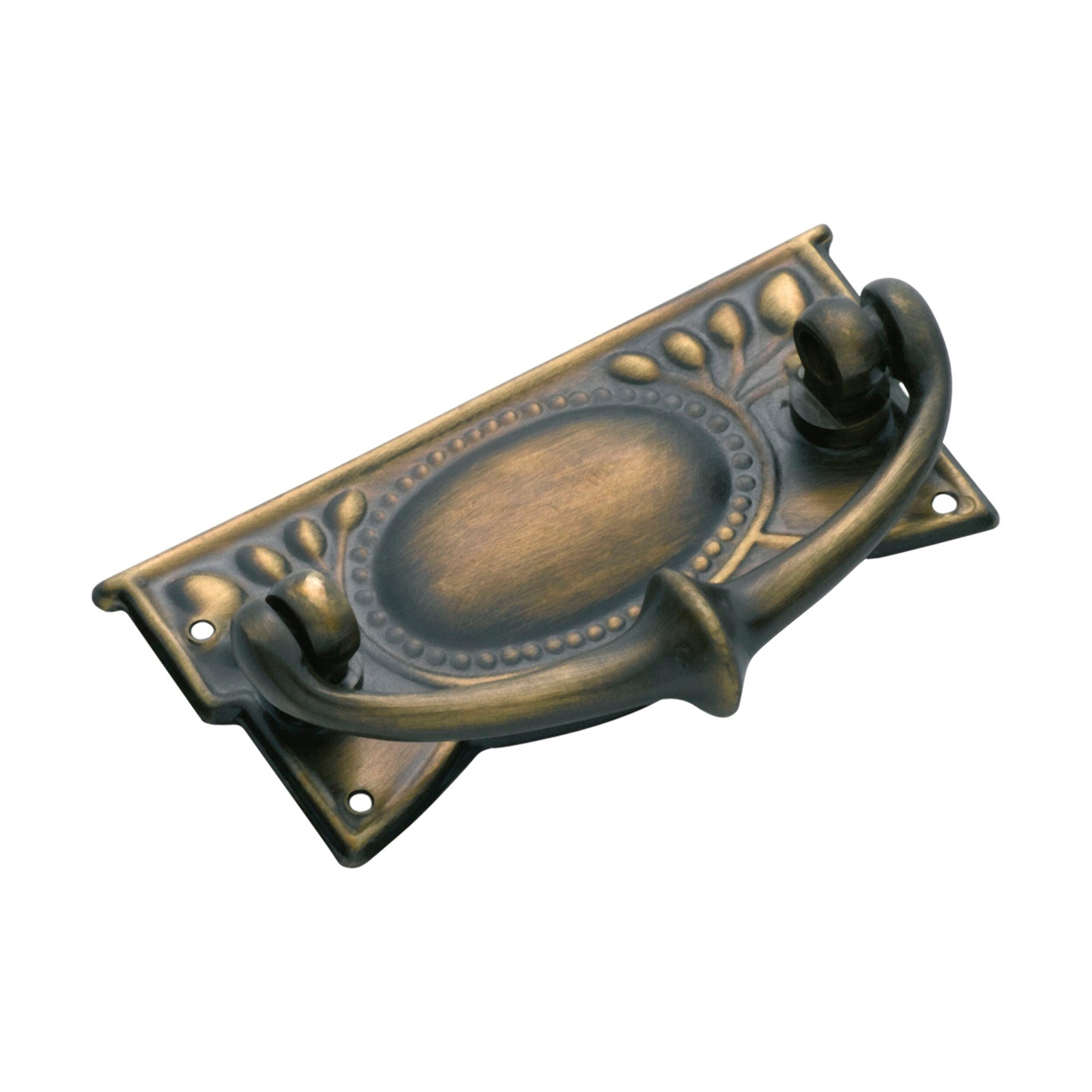 3222 Cabinet Pull Handle - Antique Brass Edwardian Style - 30mm x 65mm (H x W) - Vintage Drawer Pulls for Kitchen Cabinets, Dressers & Furniture Restoration