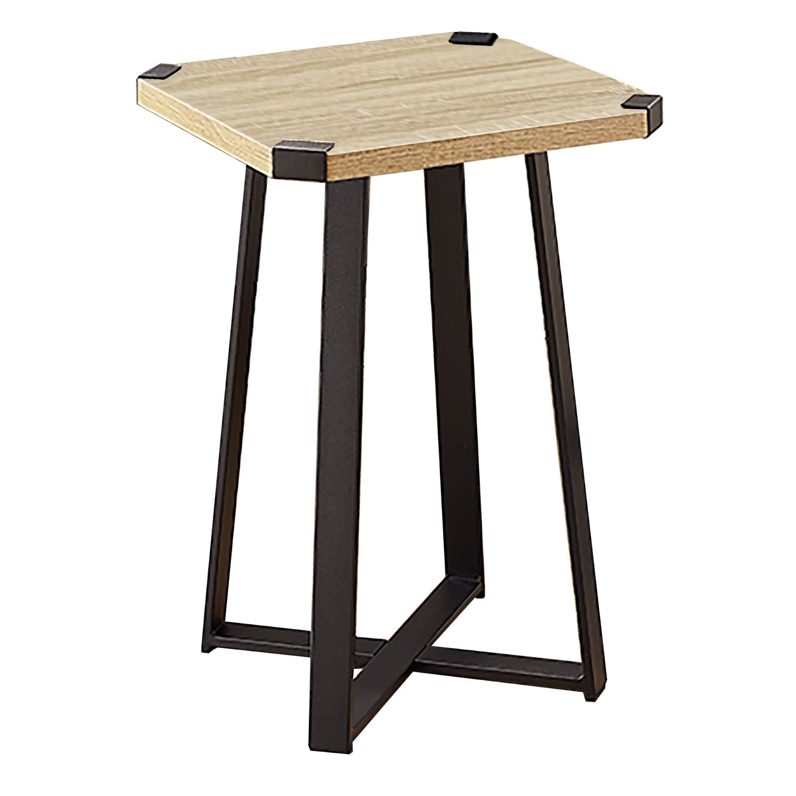 Criterion Oak Black Capri Square End Table - Modern Side Table for Living Room, Bedroom, or Office
