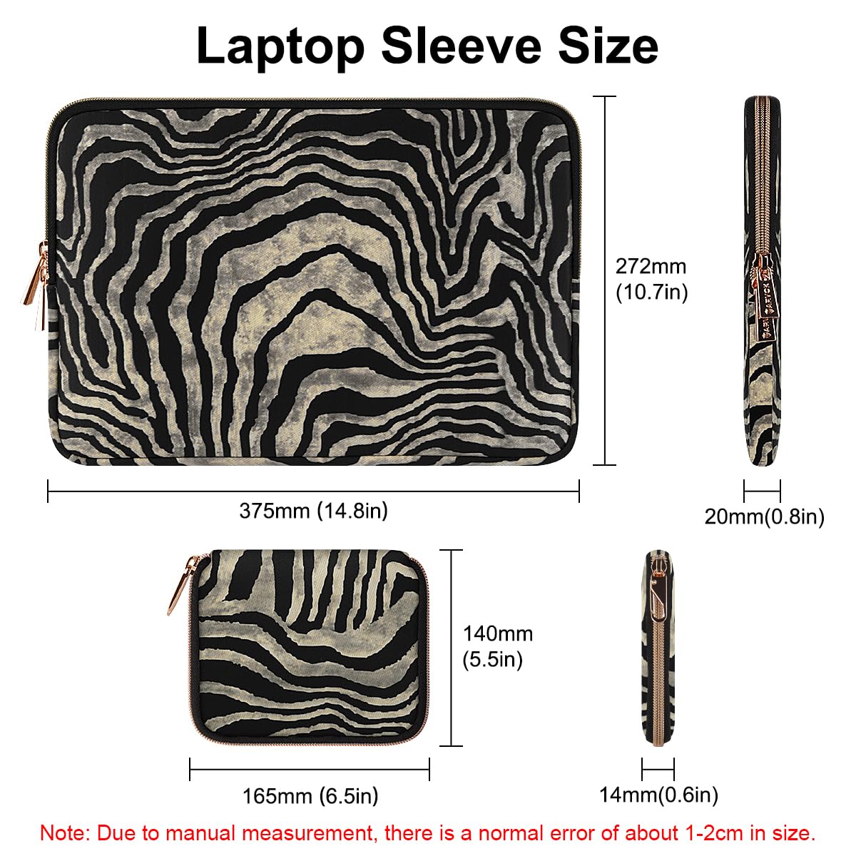 ARVOK 15-16 Inch Water-Resistant Laptop Sleeve Case for MacBook Pro 15/16, HP, Dell, Lenovo, Asus, Acer & Samsung - Includes Extra Storage Bag - Perfect for Office, Travel & School Use
