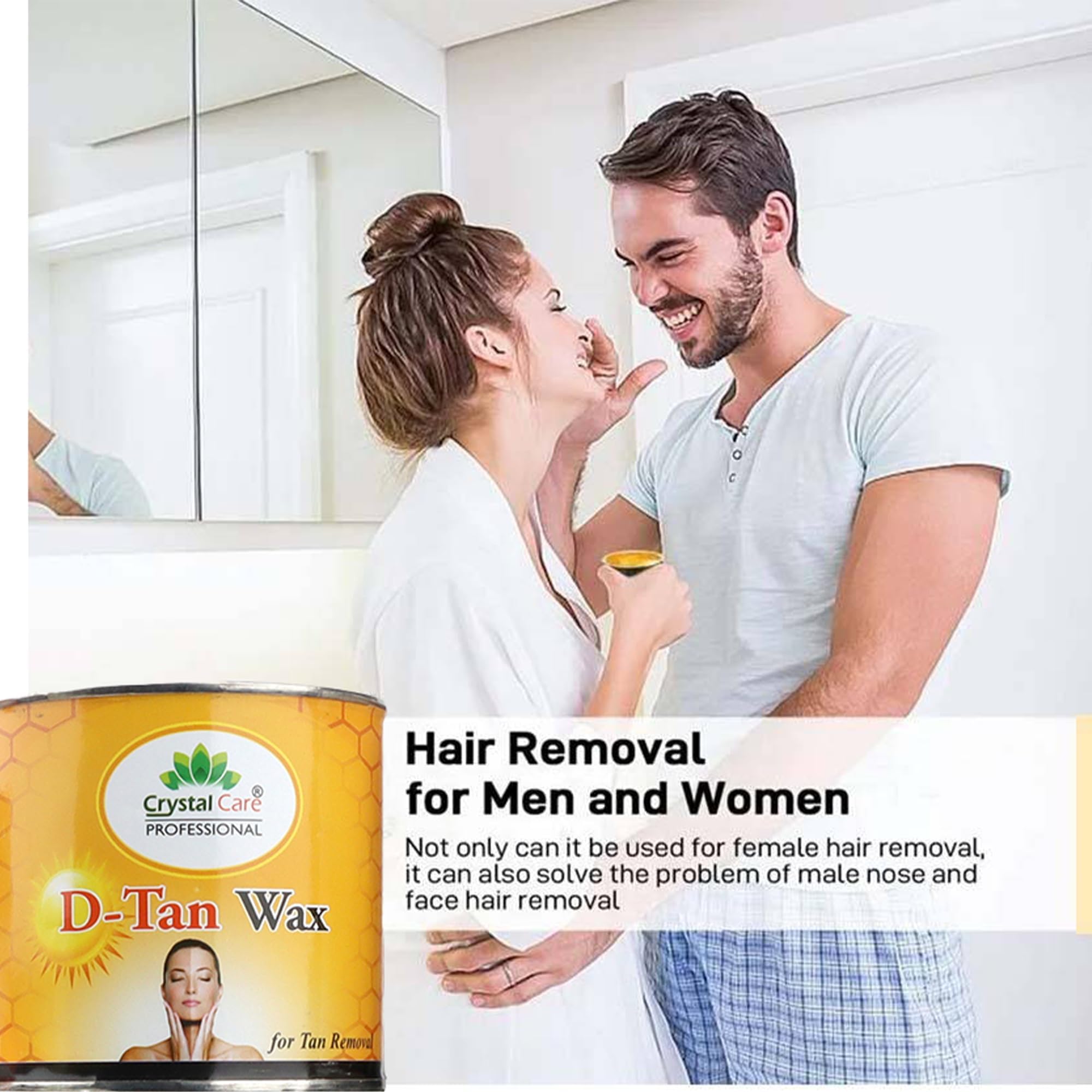 CRYSTAL CARE D Tan Wax for Face, Upper Lips, Arms, Legs, Bikini Line & Underarms - Full Body Hair Removal for Men & Women (600ml) - Ideal for Salon, Home Use & Travel