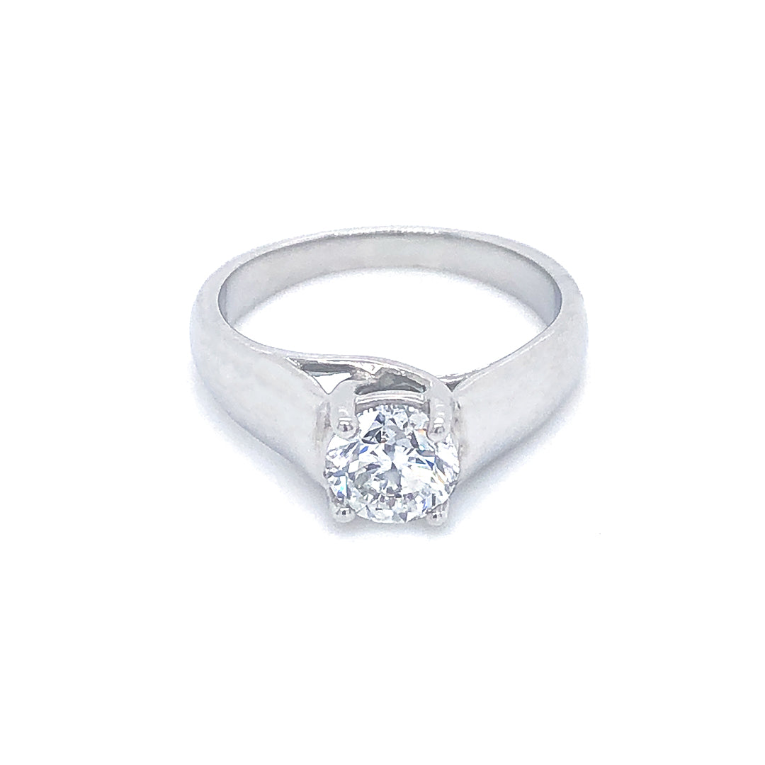 Elegant Thick Shank 4 Prong Solitaire Engagement Ring Setting - Perfect for Proposals, Weddings & Anniversary Gifts